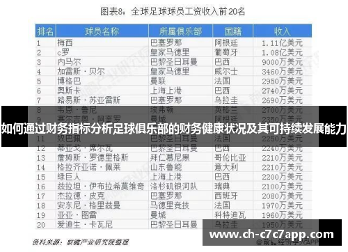 如何通过财务指标分析足球俱乐部的财务健康状况及其可持续发展能力